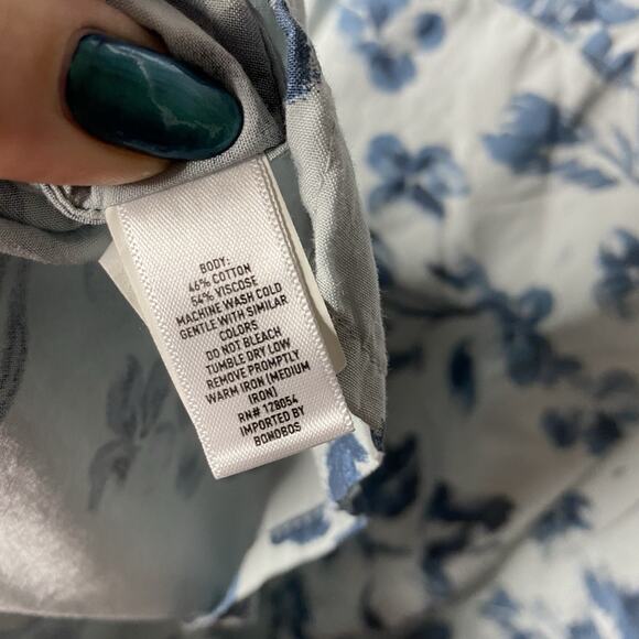 Bonobos Riviera Cabana Shirt Grey Daylight Floral Men's Large Button Up Casual - Picture 5 of 7